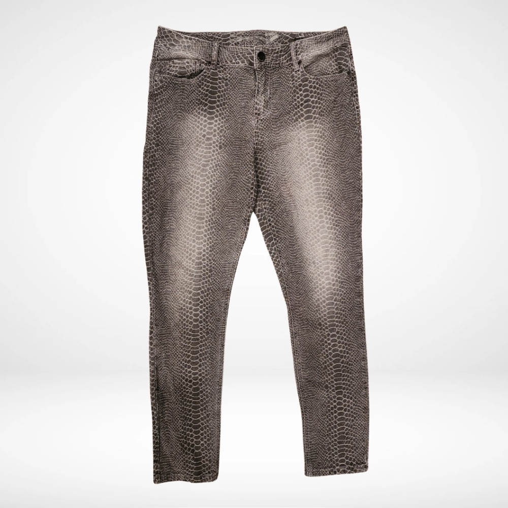 Seven7 Snake Print Skinny Jeans